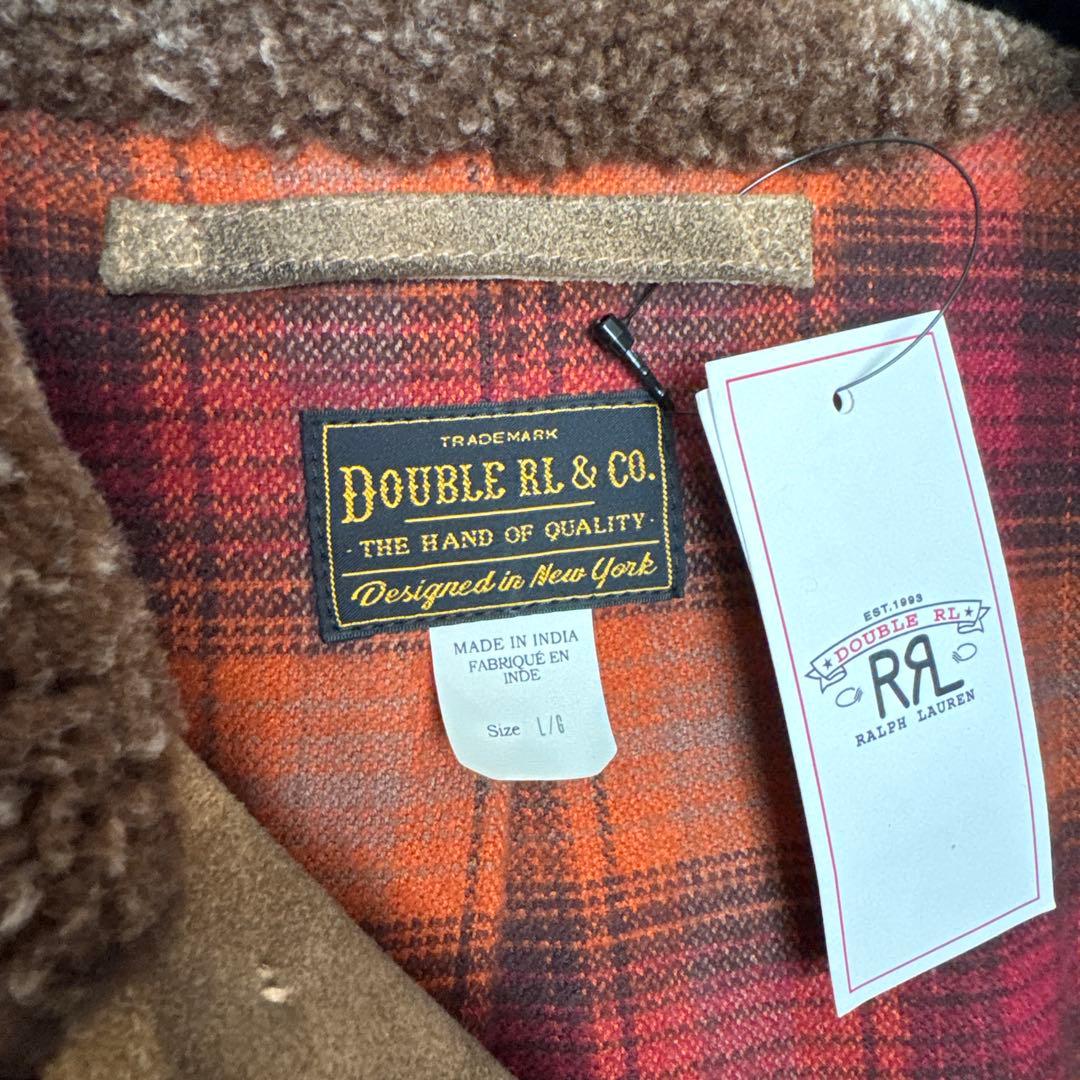 ダブルアールエル RRL 熊ジャン シアリング スエード L