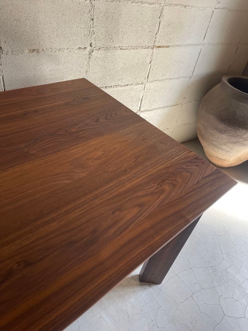 ウォールナット 無垢材　150 ダイニングテーブル　木脚　国産メーカー