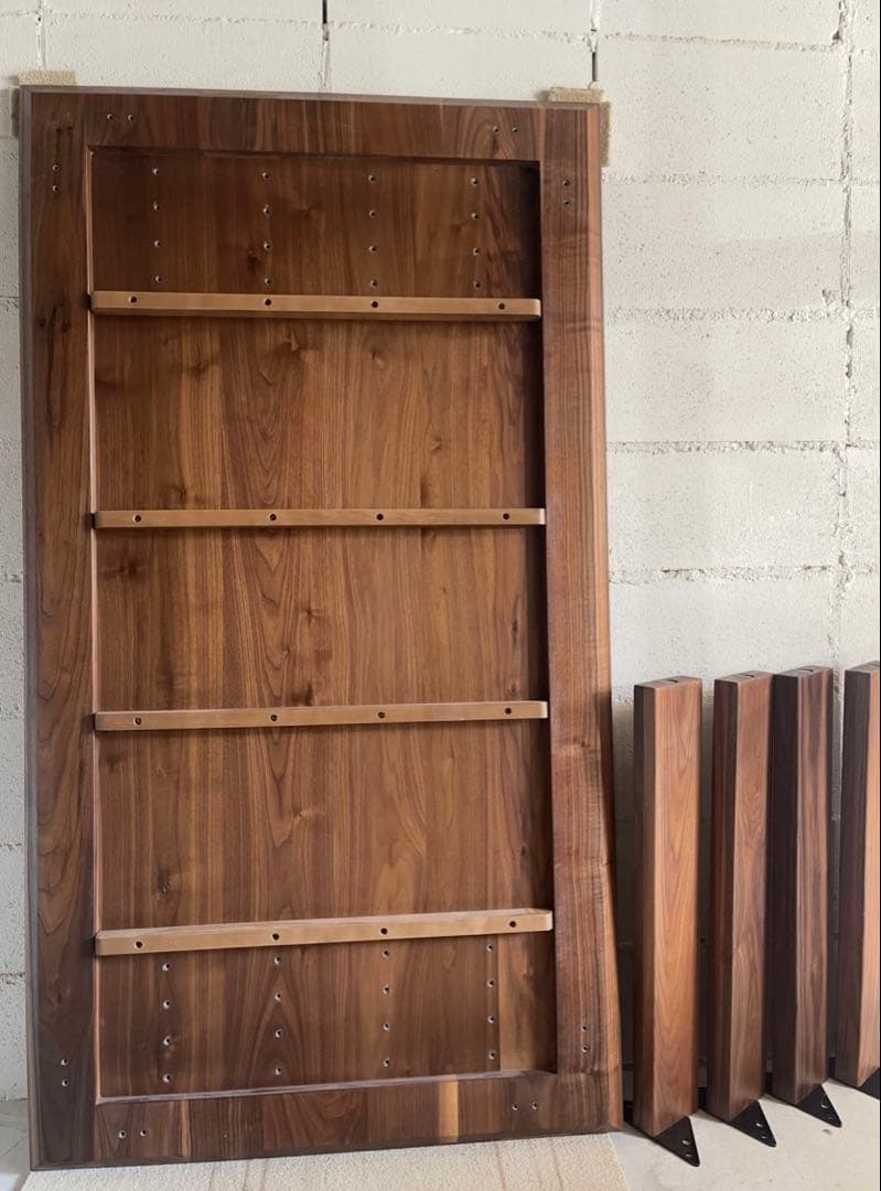 ウォールナット 無垢材　150 ダイニングテーブル　木脚　国産メーカー