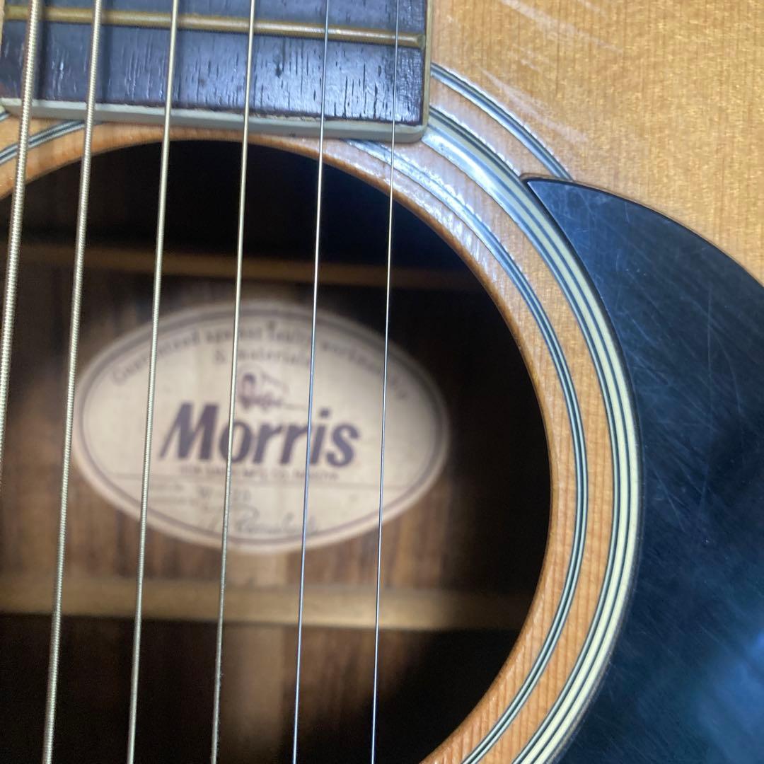 Morris アコースティックギター ドレッドノート　W-20 ケース、弦付