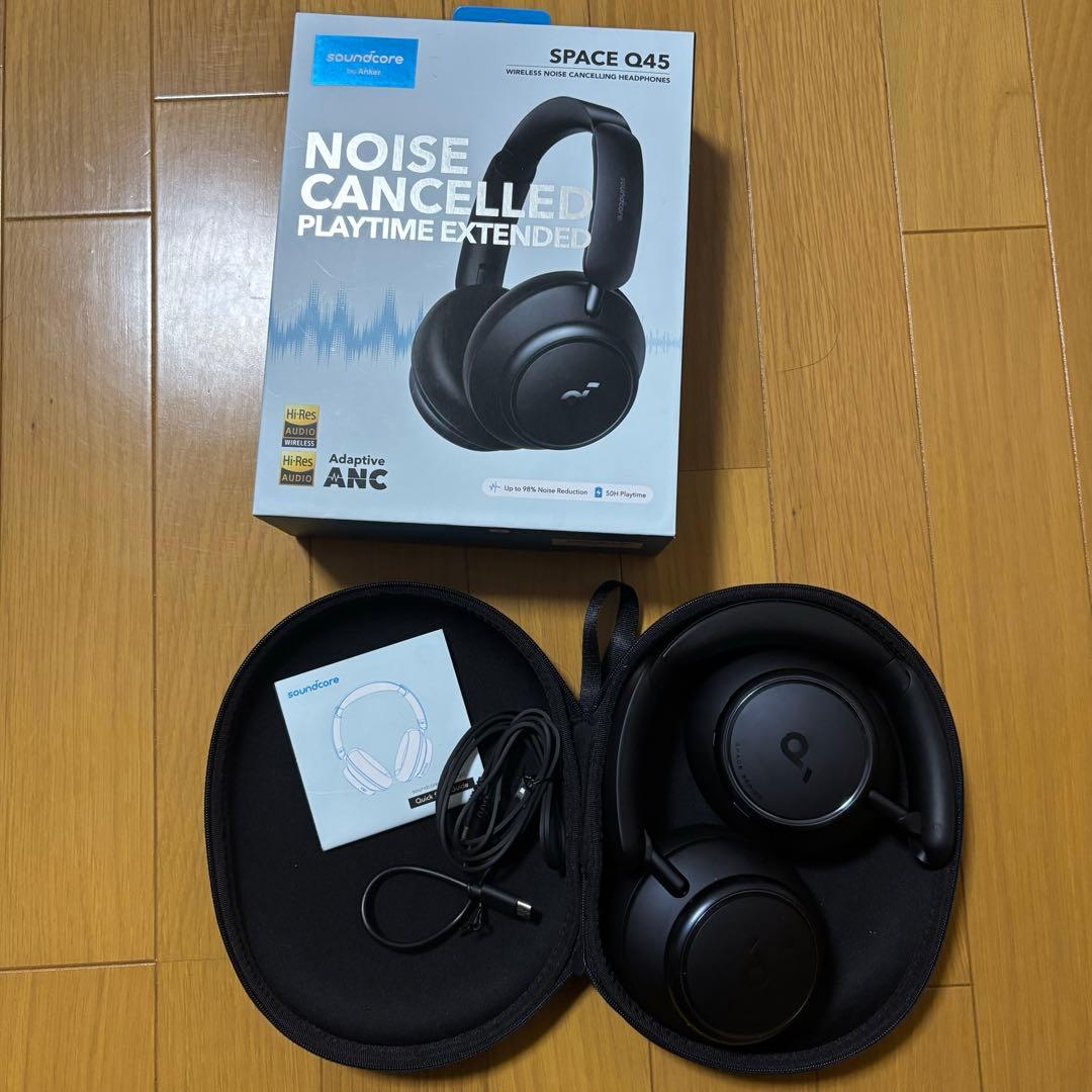 Soundcore SPACE Q45 ワイヤレスヘッドホン ブラック - メルカリ