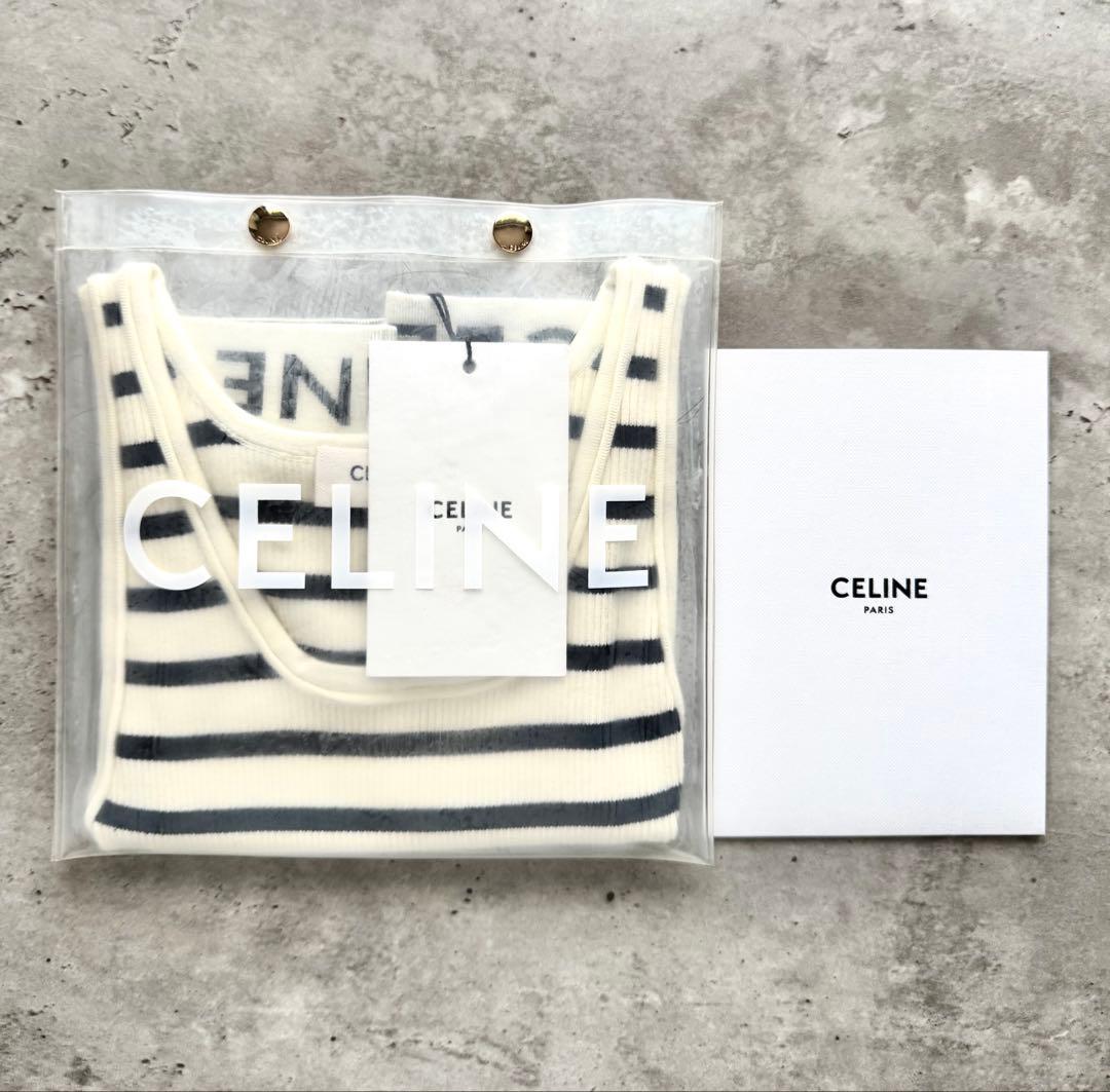 【未使用美品／国内購入正規品】CELINE セリーヌ　タンクトップ　ストライプ