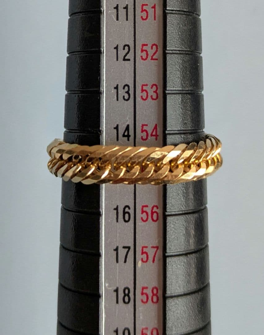 ￥1.000 off k18 ダブル喜平12面 チェーンR14.5号 2.9g