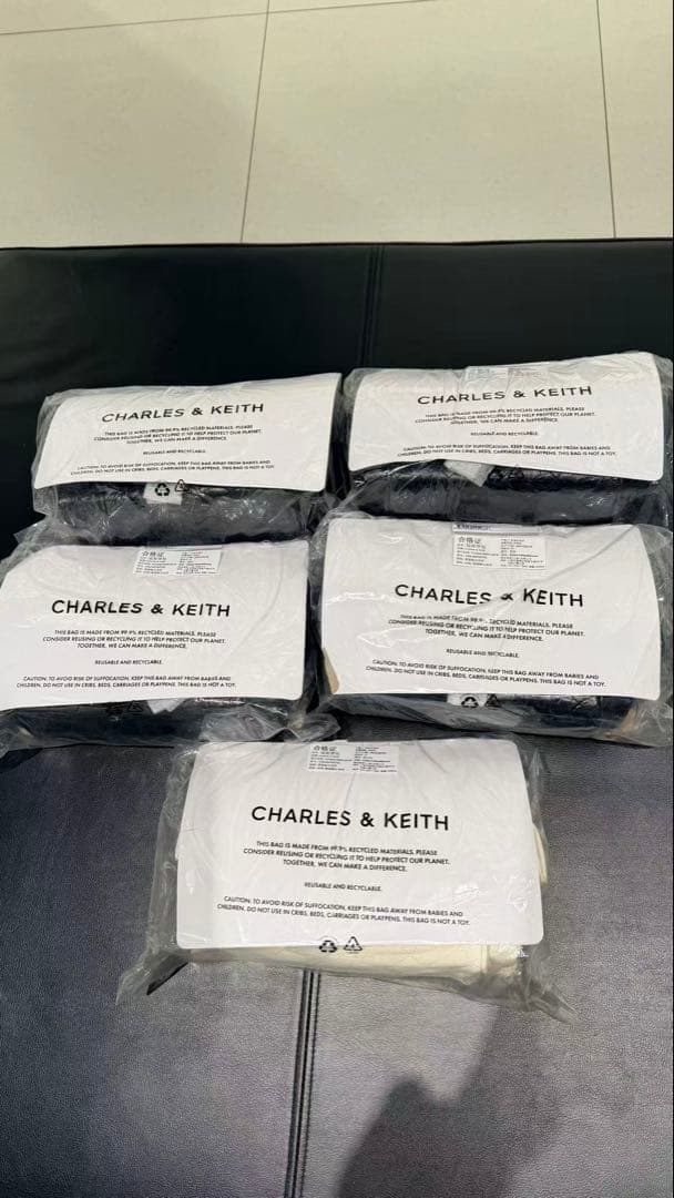 新品未開封CHARLES&KEITHDuoドゥオツーウェイフロントフラップバック