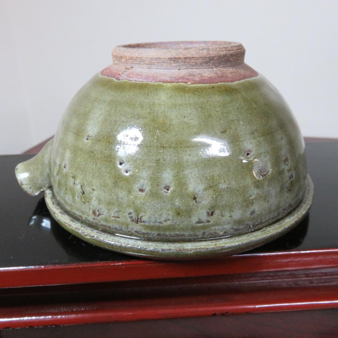 片口 越前 氷坂焼 グリーン 緑 深緑 小振り 銘 - メルカリ