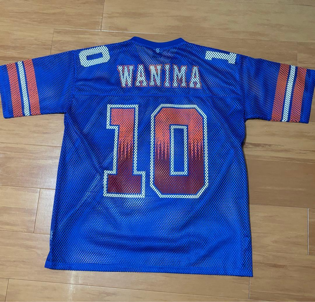 WANIMA football shirt ブルー L/XL WANIMA フットボールシャツ L/XLサイズ ブルー - メルカリ