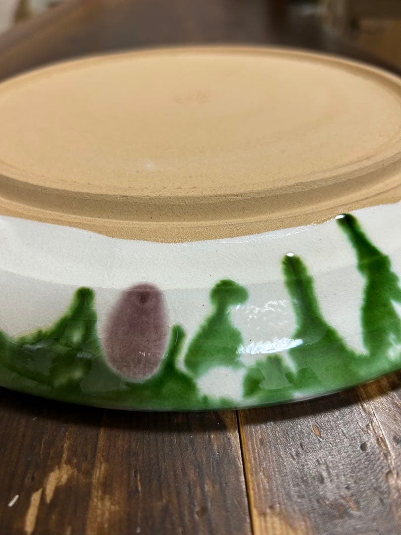 幸兵衛窯 人間国宝「加藤卓男」作　ペルシア三彩鳥文　大皿　希少