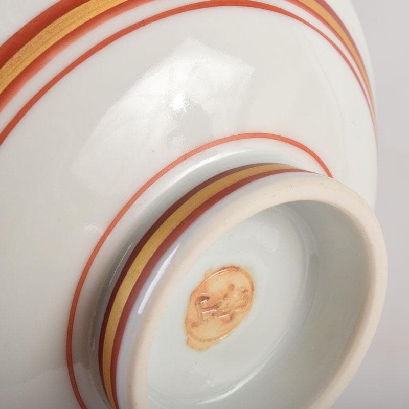 丹山窯 小峠葛芳作 赤絵金彩 組盃 酒杯 共布共箱 2