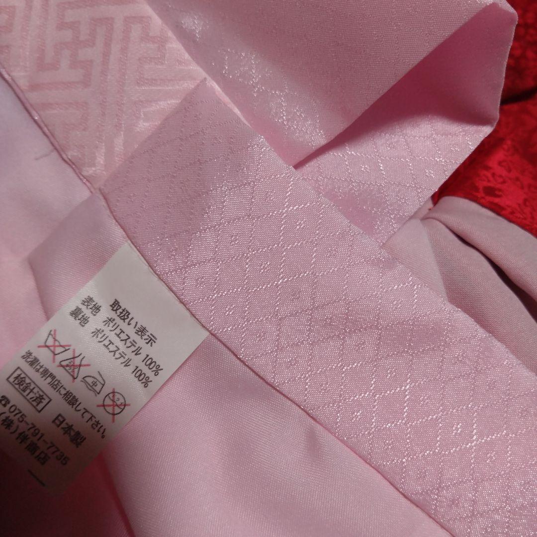 三歳★被布＆正絹花柄着物＆刺繍長襦袢＆小物