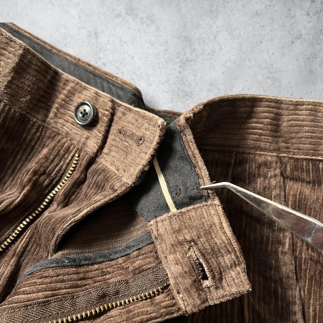 太畝コーデュロイパンツツータックブラウンW34古着00sヴィンテージ