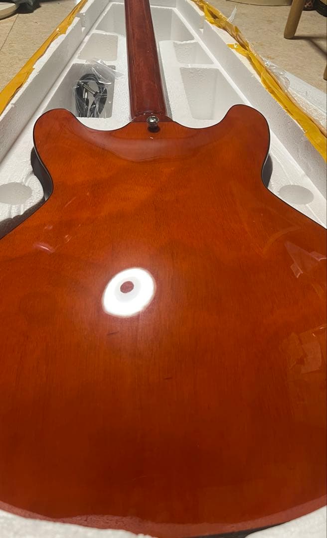 セミホロウボディ ステンレスフレット メタルフィニッシュ(ブルー)