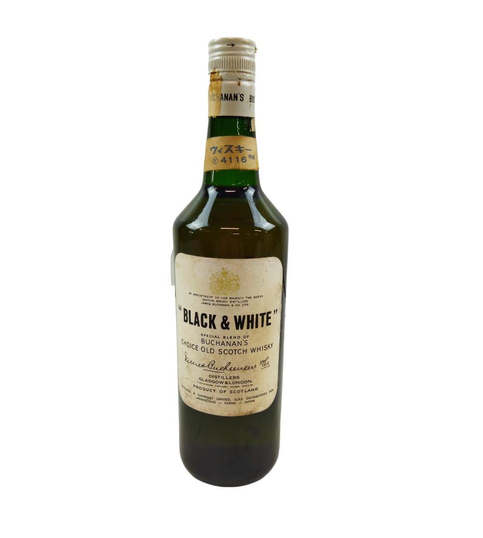 古酒Black & White スコッチウイスキー特級未開栓