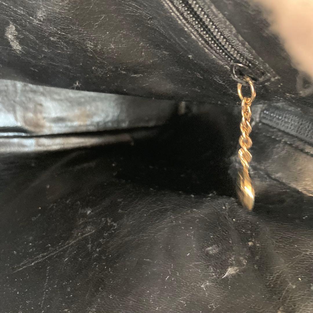 GUCCIバンブーハンドル 黒レザーハンドバッグ