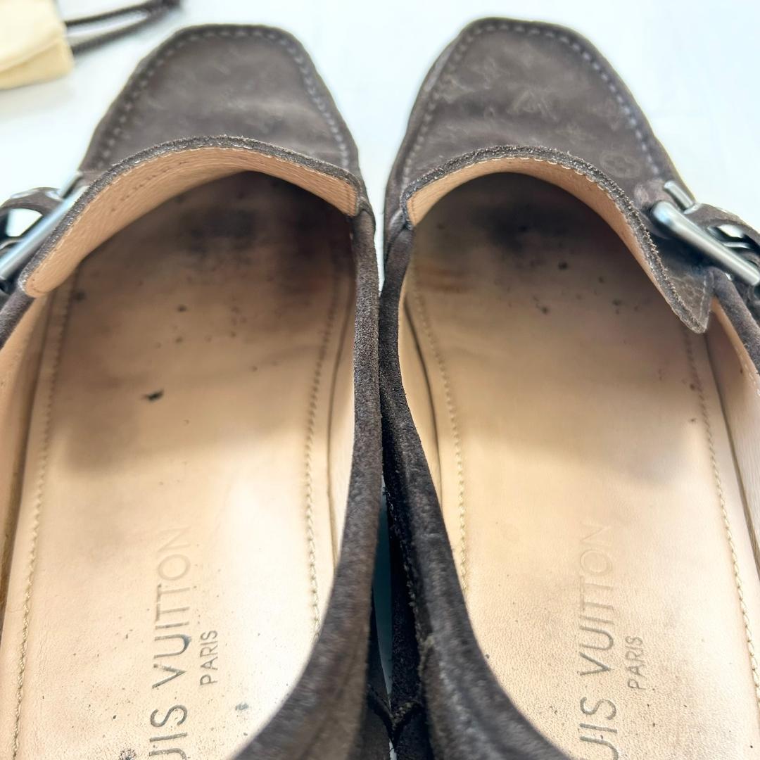良品　ルイヴィトン　モノグラム　ドライビングシューズ　26.5 ローファー