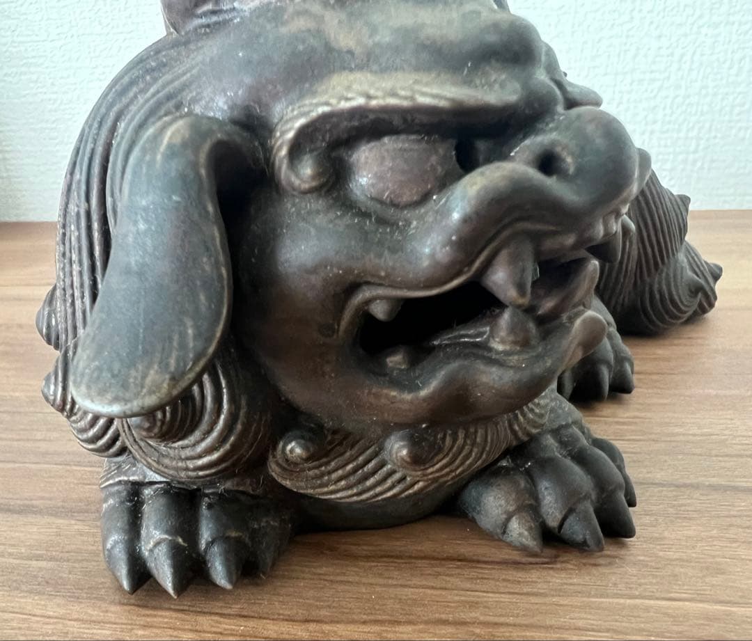 備前焼 文殊菩薩獅子香炉 木村友啓作 古備前写し共箱 アンティーク