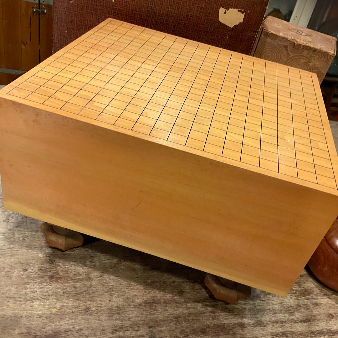 美品！囲碁セット【高級碁盤、碁石36号、特大碁笥】脚付 蛤 那智黒 碁盤 ヘソ付