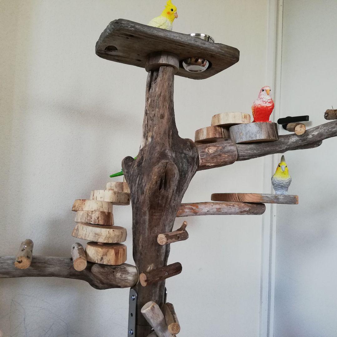 バードアスレチックジム大型 ㊲ 天然木 自然木 止まり木 インコ おもちゃ
