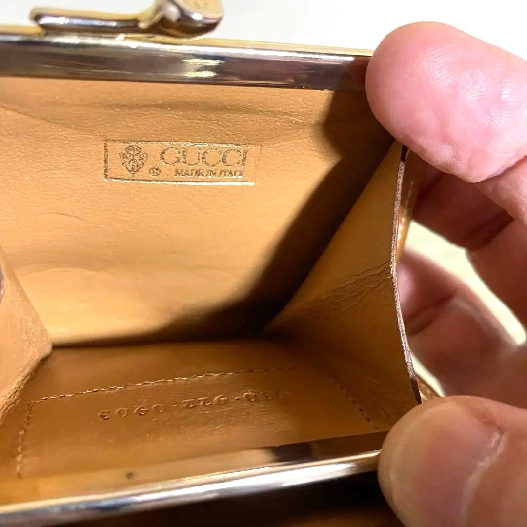 番号15 美品　【グッチ】 インターロッキングG がま口 ケース GG