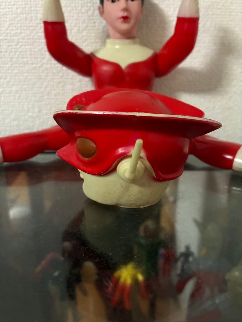 当時物 ブルマァク レッドマン 面取れソフビ