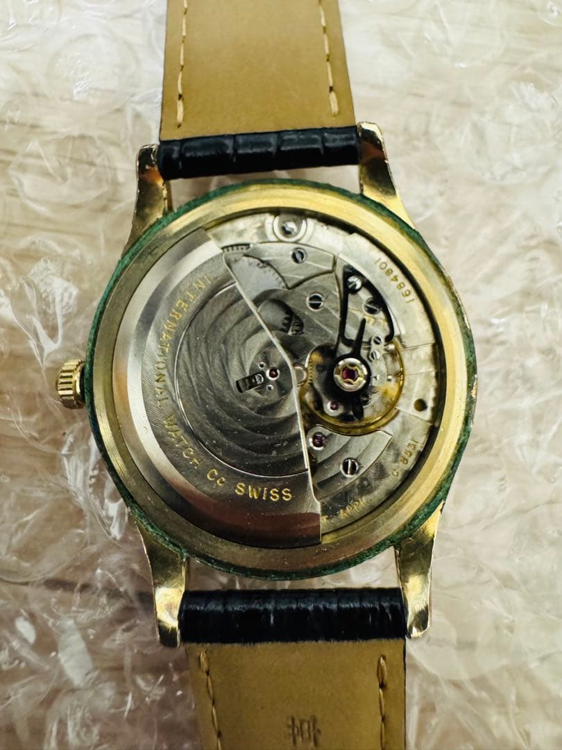 IWC オールドインター自動巻 金張（ゴールドキャップ／いわゆる厚張） デイト