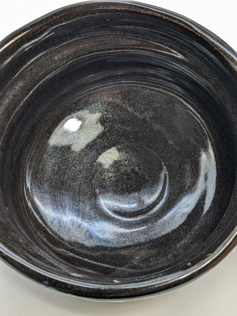 佐治光太郎（光寿） 黒織部茶盌 共箱 抹茶碗 抹茶茶碗 茶道具 茶器