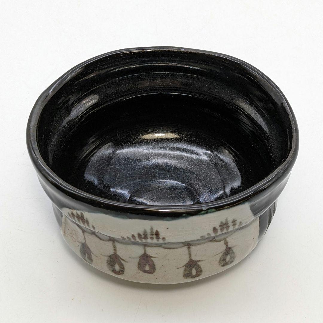 佐治光太郎（光寿） 黒織部茶盌 共箱 抹茶碗 抹茶茶碗 茶道具 茶器