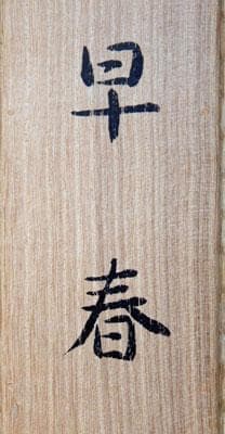 550,000⇒￥440,000 山口華楊 早春 日本画(絹本岩彩裏彩）10号