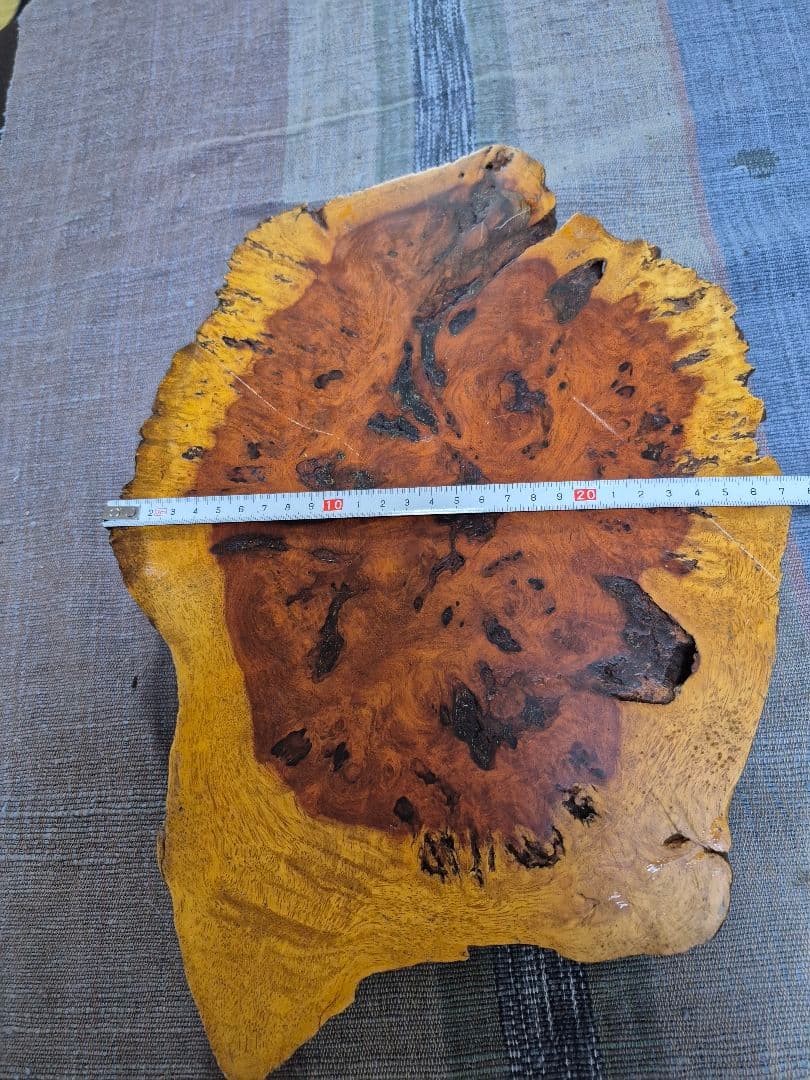 約2.1㎏ 花梨 瘤杢 天然木 花台 敷板 香台 盆栽台