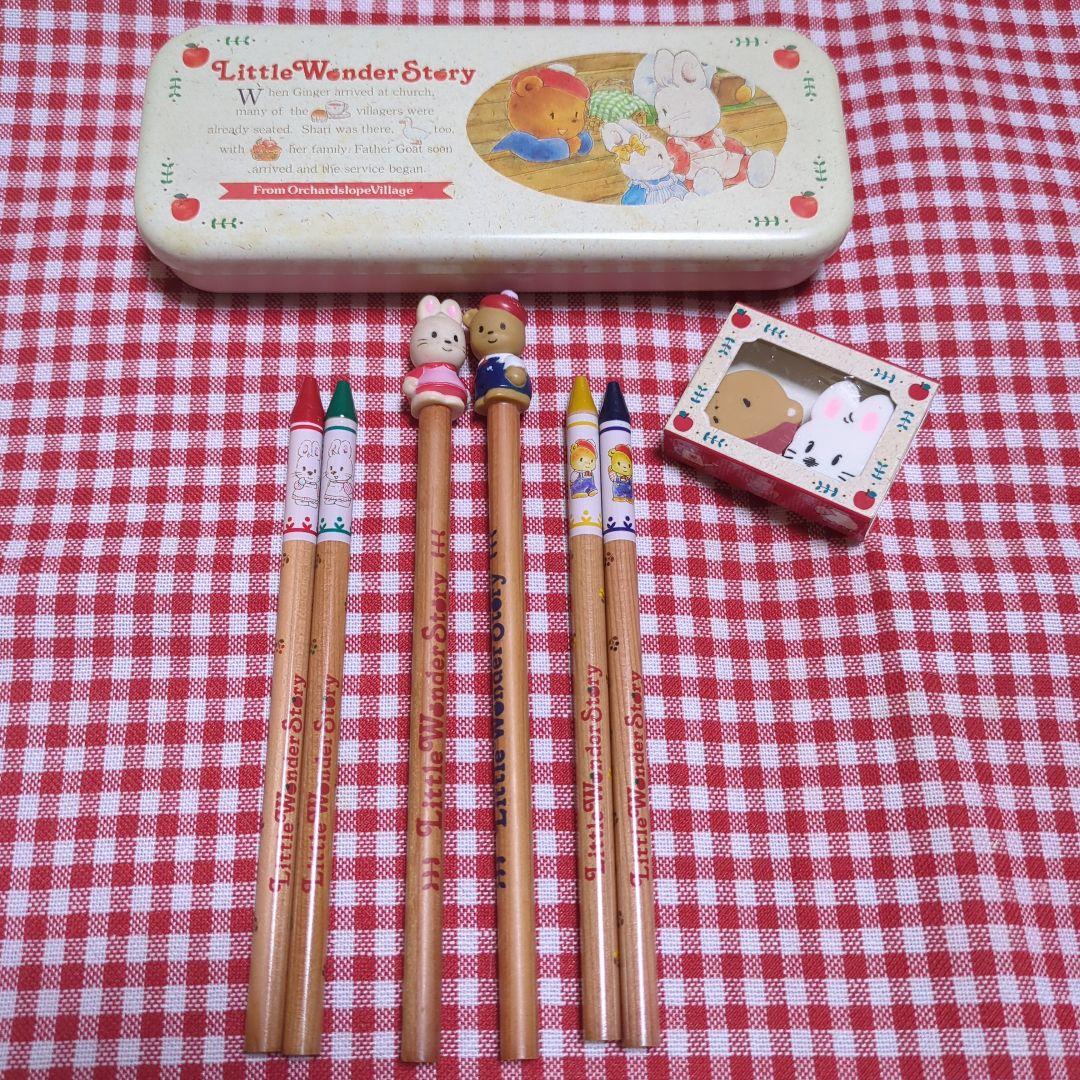 サンリオ　リトルワンダーストーリー　鉛筆　筆箱　消しゴム サンリオ レトロ リトルワンダーストーリー ペンケース カンペン 缶