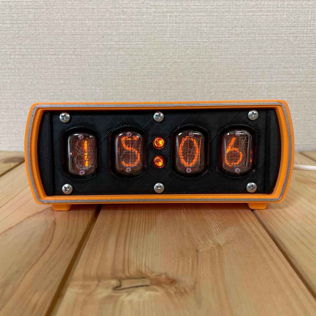 ニキシー管時計 NIXIE CLOCK 4桁 IN-12使用 オレンジ
