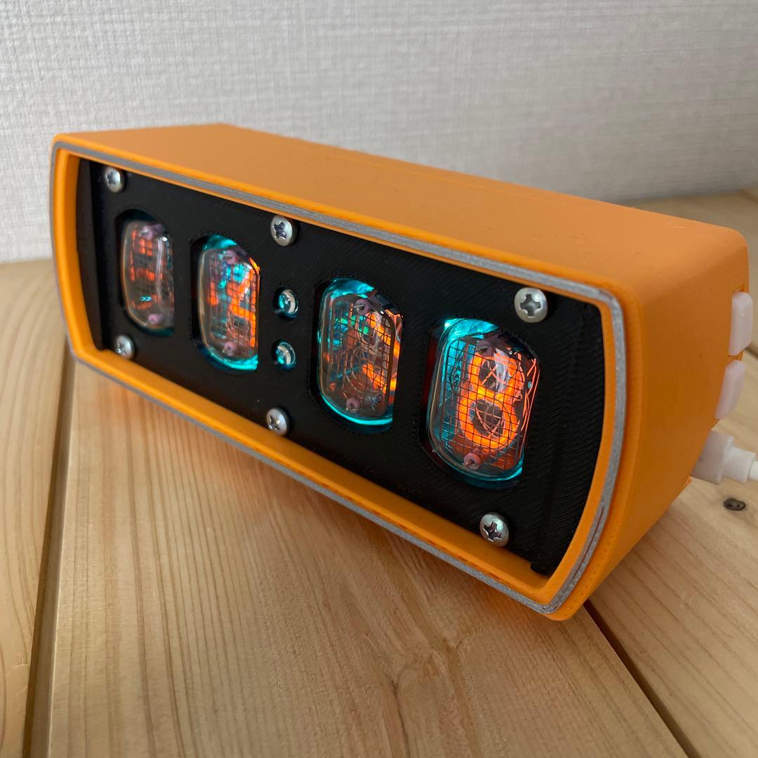 ニキシー管時計 NIXIE CLOCK 4桁 IN-12使用 オレンジ