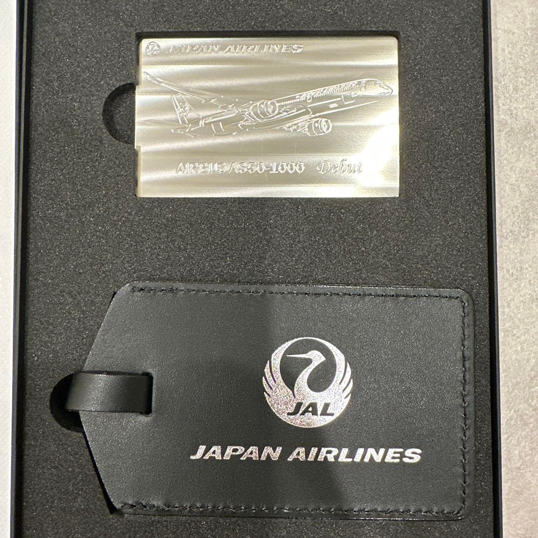 JALチタンプレート 限定品JAL エアバスA350-1000 名刺型タグ付き