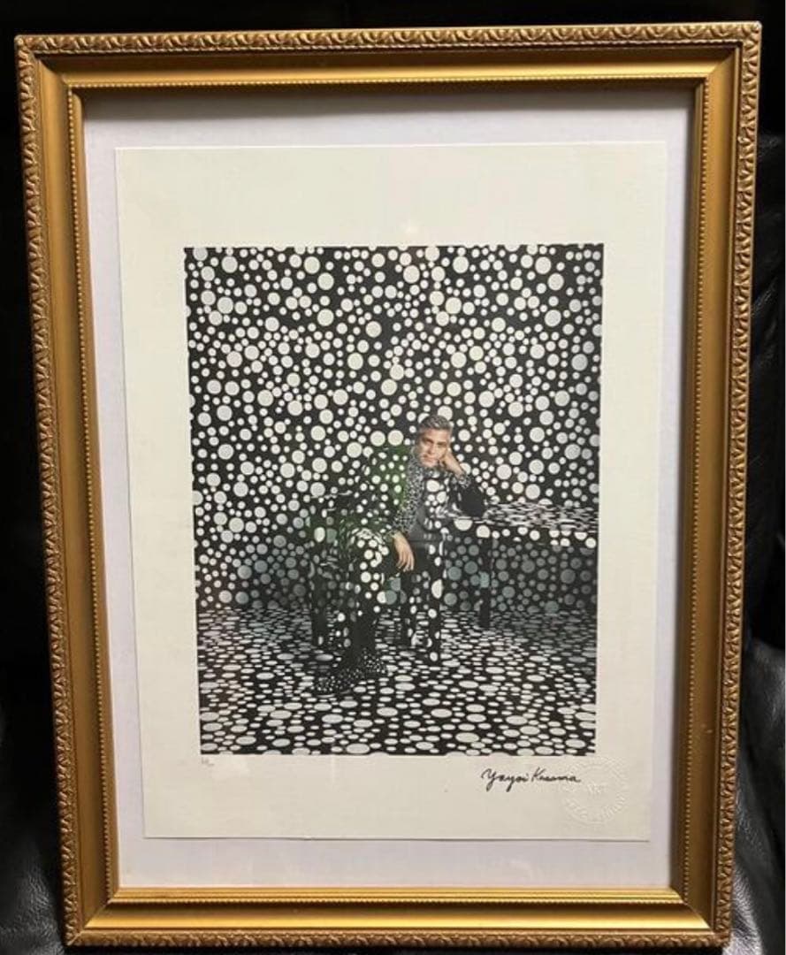 ジョージクルーニー　リトグラフ　COA認定書付き ジョージクルーニー リトグラフ COA認定書付き ジョージクルーニー