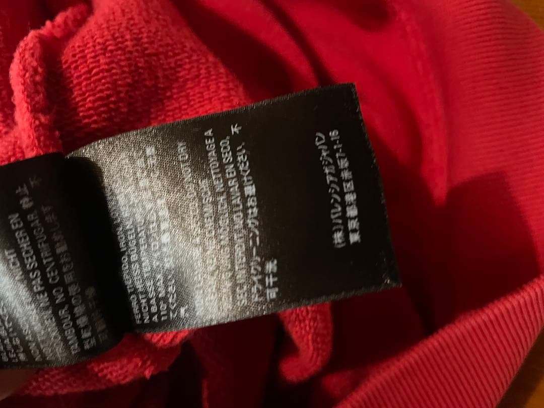 BALENCIAGA バレンシアガ プルオーバーパーカー 20AW レッド