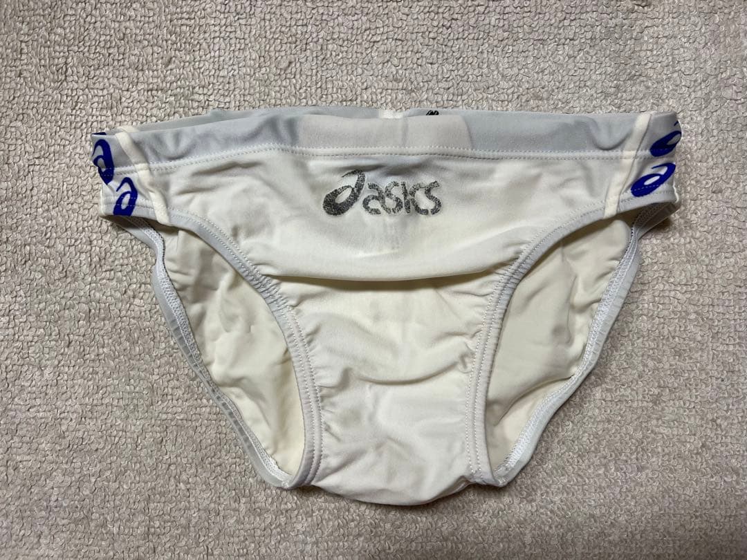 asics ハイドロCD ホワイト無地 競パン 競泳水着 Sサイズ