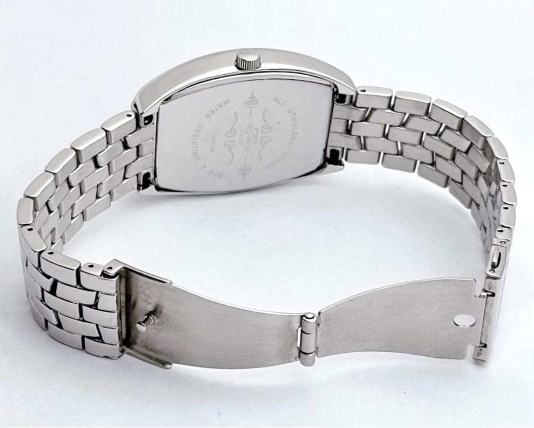 TECHNOS テクノス デイデイト ブラック文字盤 トノー型 メンズ 腕時計