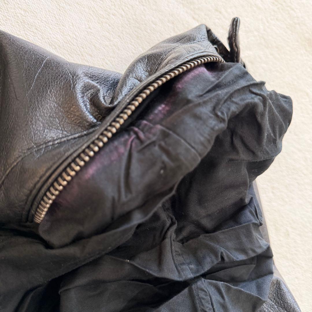 y2k japanese label gimmick leather jac