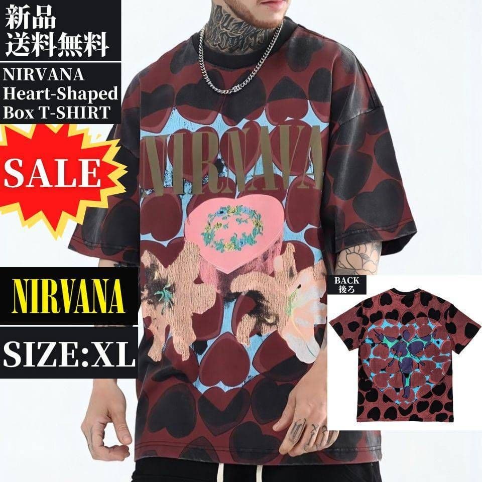 新品⭐️NIRVANA ニルヴァーナハートシェイプドボックスTシャツ XL