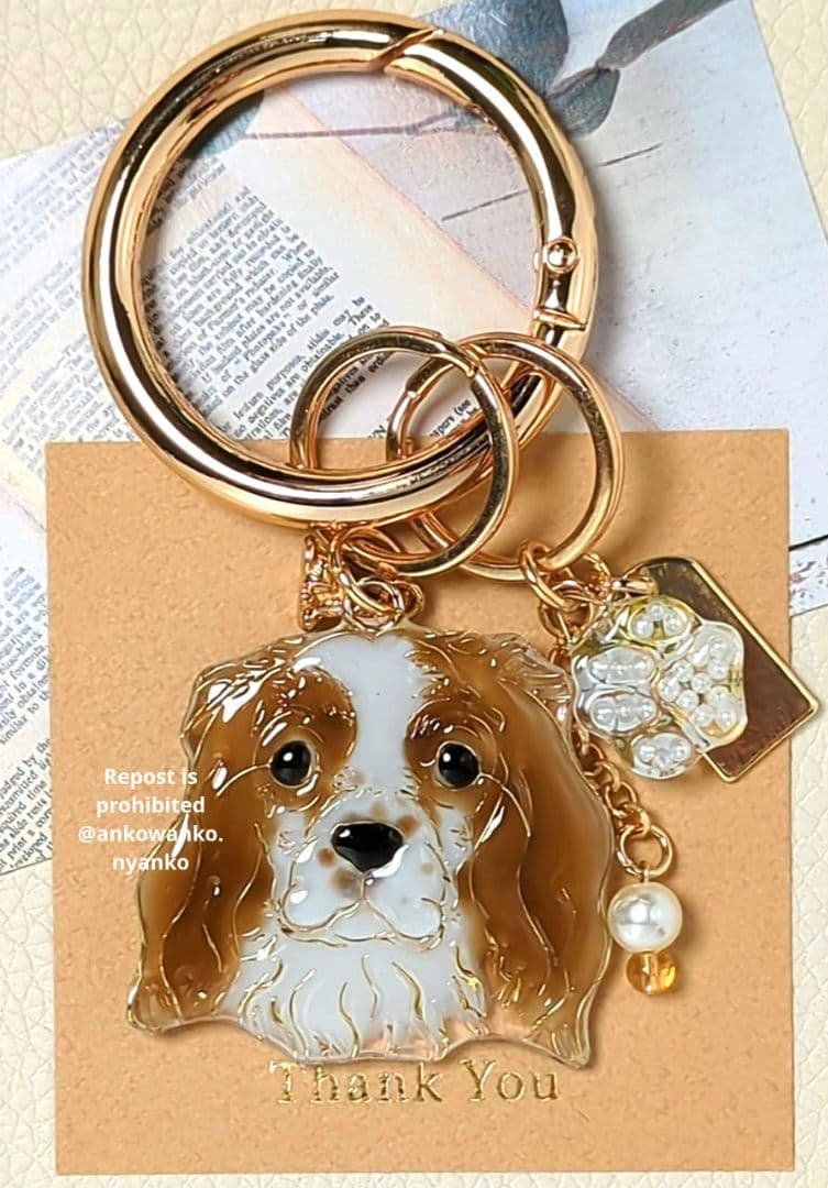 キャバリア　愛犬 ankoわんこシリーズ　バッグリング　犬　Dog