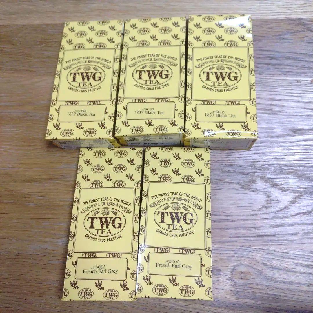TWG 1837ブラックティー ✕３個　フレンチアールグレイ✕２個 Amazon.co.jp: TWG Tea Tea Tea Bags Gift 1837 Black Tea 1837 Black