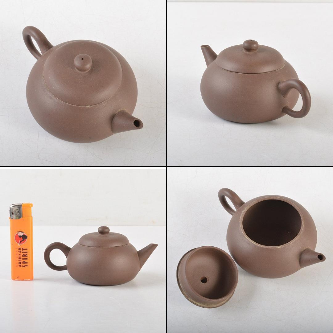 中国　紫砂　朱泥　急須　茶壷　在銘　M　R5906