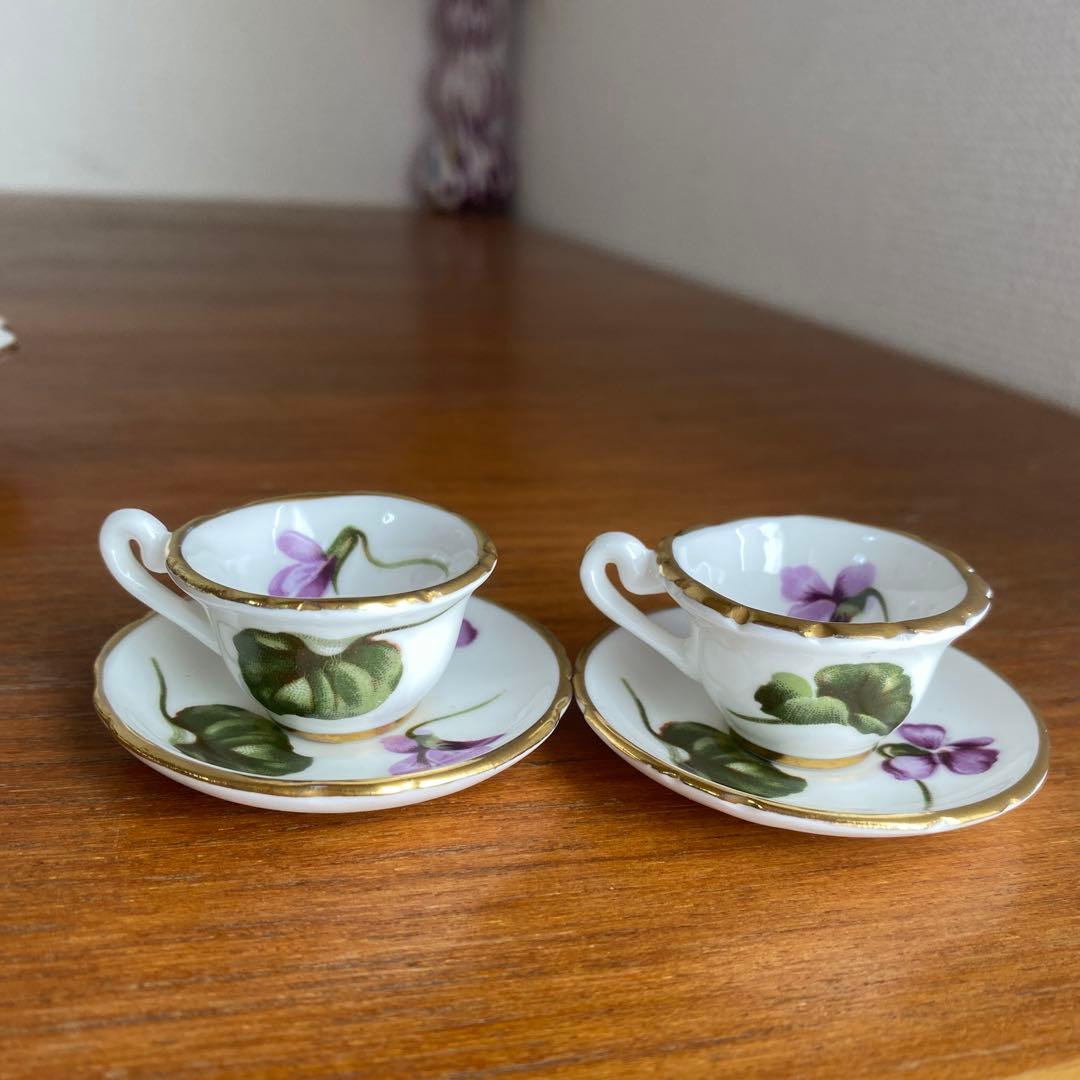ハマースレイ ヴィクトリアン バイオレット ミニチュア ティーセット