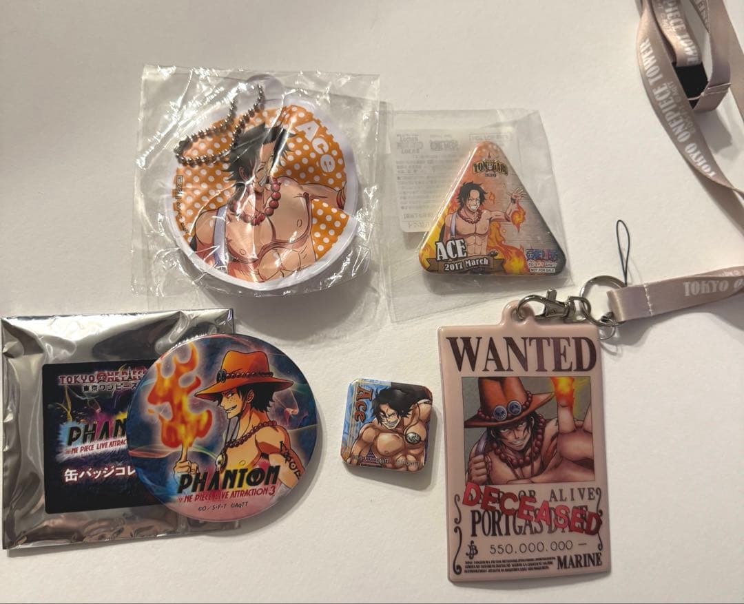 ONE PIECE 東京ワンピースタワー トンガリ 缶バッジ エース