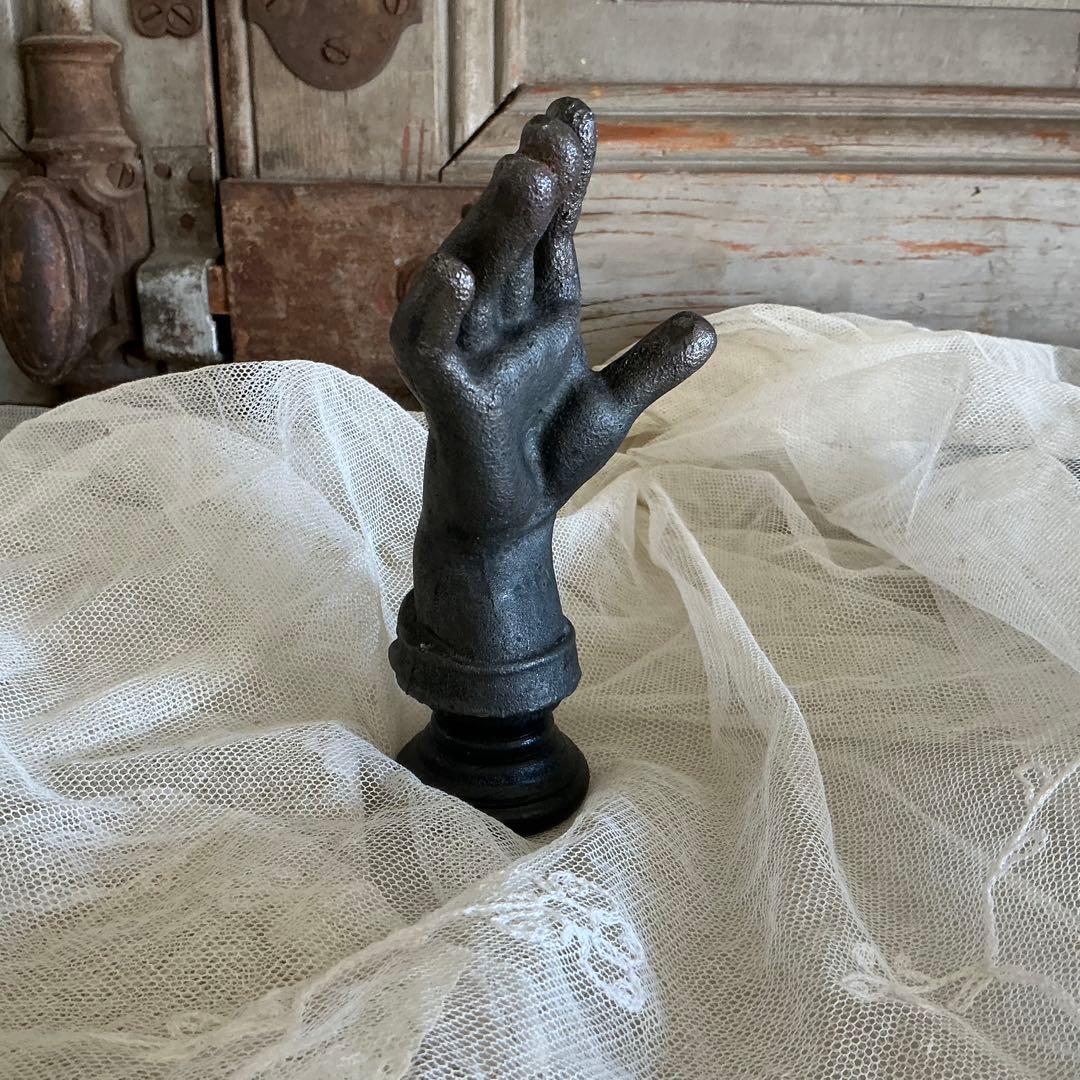 19世紀 フランスアンティーク ハンドモチーフ ペーパーウェイト