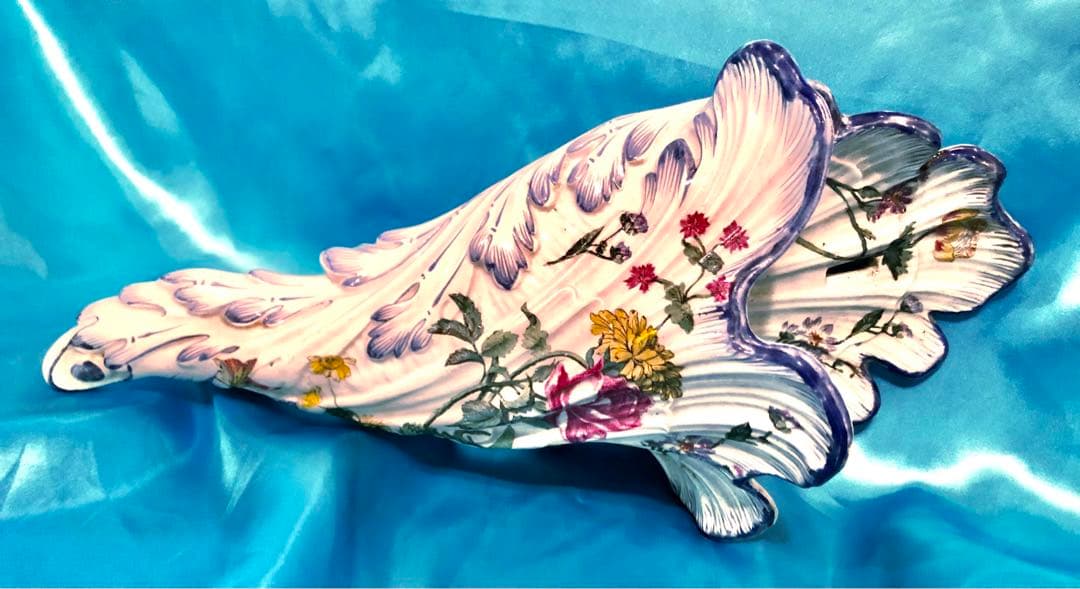 マイセン アンティーク☆ウォールフラワーベース♪大型35cm☆流水波形