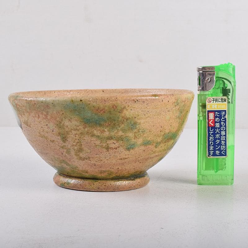 桂又三郎極め 伊賀焼 古伊賀 藤堂伊賀 初代 岡本定八作 水呑茶碗