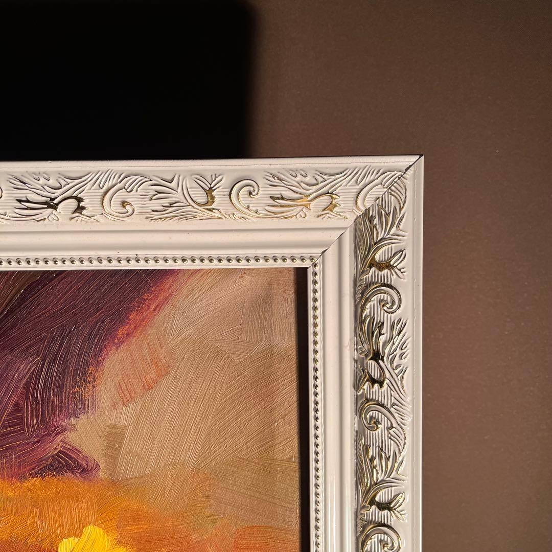 ★特大秀作★手書き油絵 花瓶の花 肉筆絵画 インテリア 油彩画