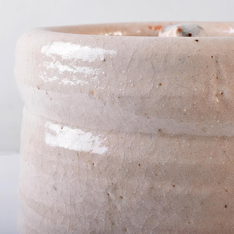 茶道具 山崎道正作 絵志野 水指 裏千家十五代鵬雲斎