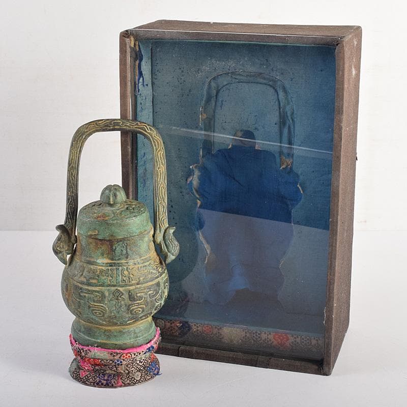 中国　古銅青銅　饕餮文　香炉　M　R8784 中国 古銅青銅 饕餮文 香炉 M R8784