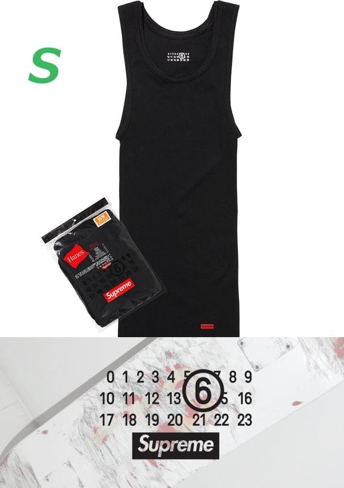 Supreme x MM6 Hanes Tank Top 2色セット